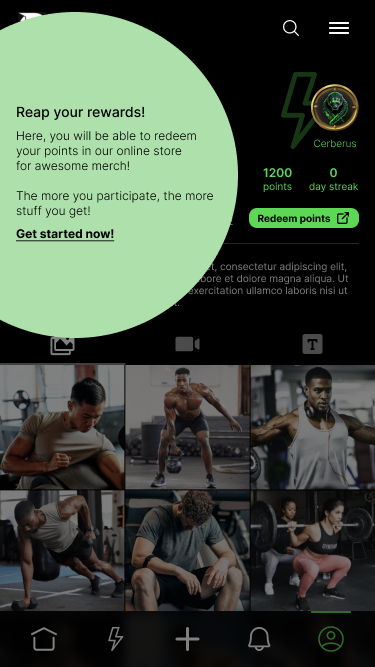 Onboarding step introducing points redemption