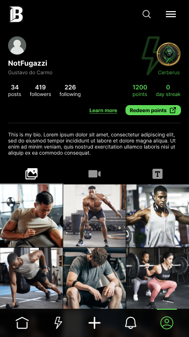 Brotherize own profile screen
