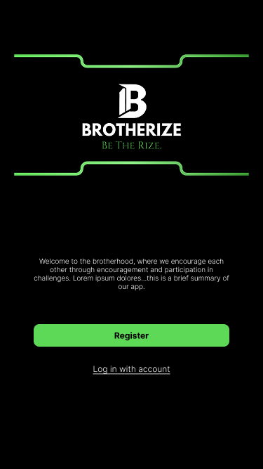 Brotherize welcome splash screen